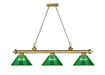 Billiard Z-Lite 2306-3RB-ARG Rubbed Brass Cordon 3 Light Billiard Z-Lite