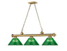 Billiard Z-Lite 2306-3RB-ARG Rubbed Brass Cordon 3 Light Billiard Z-Lite
