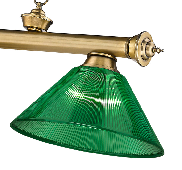 Billiard Z-Lite 2306-3RB-ARG Rubbed Brass Cordon 3 Light Billiard Z-Lite
