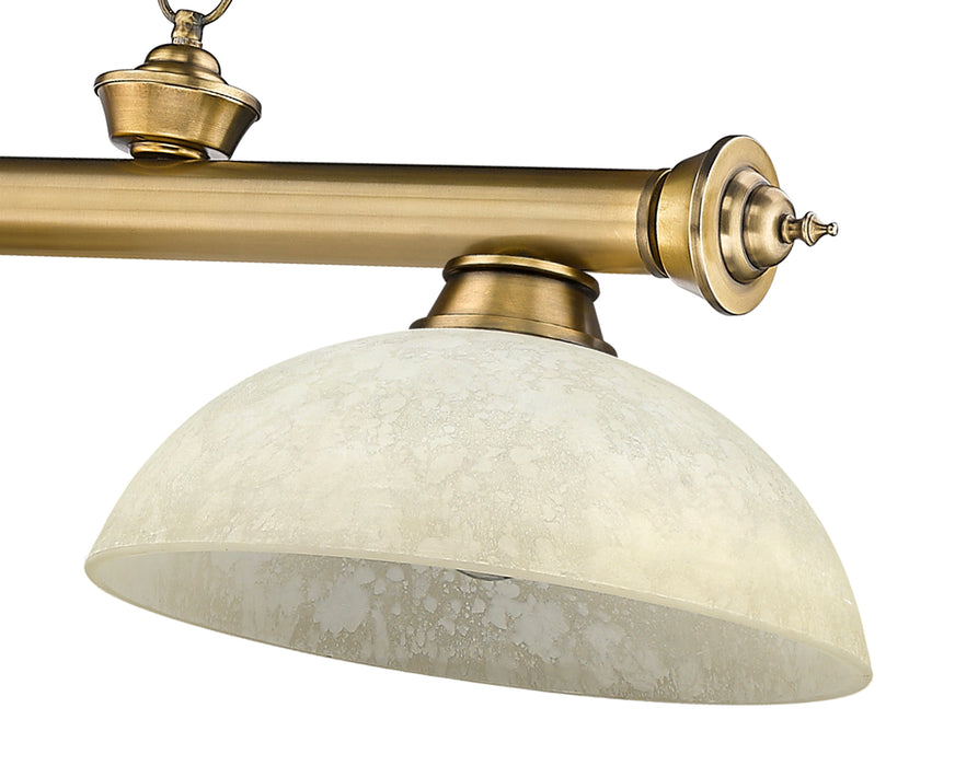 Billiard Z-Lite 2306-3RB-DGM14 Rubbed Brass Cordon 3 Light Billiard Z-Lite