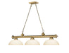 Billiard Z-Lite 2306-3RB-DMO14 Rubbed Brass Cordon 3 Light Billiard Z-Lite