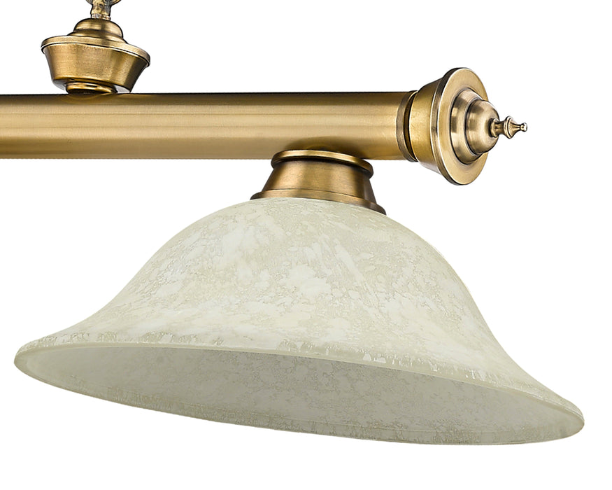 Billiard Z-Lite 2306-3RB-GM16 Rubbed Brass Cordon 3 Light Billiard Z-Lite