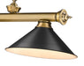 Billiard Z-Lite 2306-3RB-MB15 Rubbed Brass Cordon 3 Light Billiard Z-Lite
