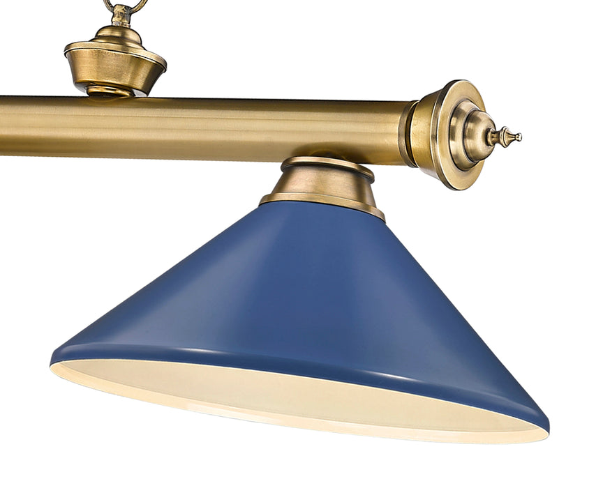 Billiard Z-Lite 2306-3RB-MNB Rubbed Brass Cordon 3 Light Billiard Z-Lite