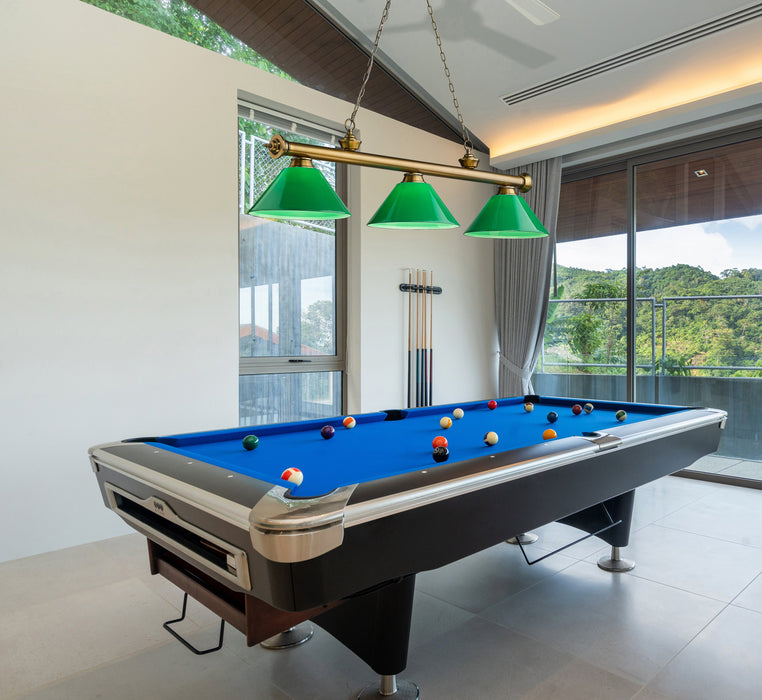 Billiard Z-Lite 2306-3RB-PGR Rubbed Brass Cordon 3 Light Billiard Z-Lite