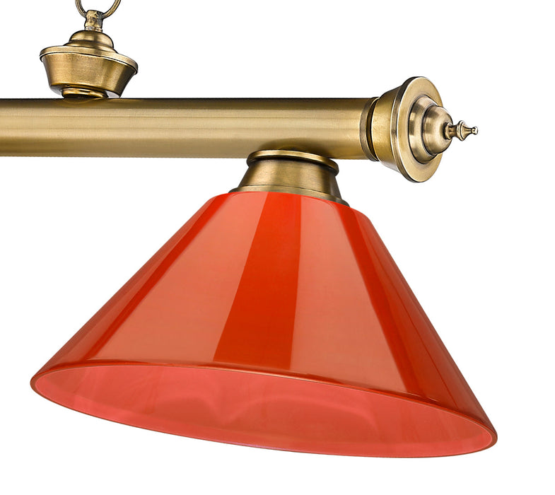 Billiard Z-Lite 2306-3RB-PRD Rubbed Brass Cordon 3 Light Billiard Z-Lite