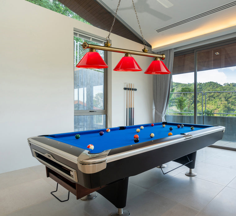 Billiard Z-Lite 2306-3RB-PRD Rubbed Brass Cordon 3 Light Billiard Z-Lite