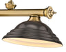 Billiard Z-Lite 2306-3RB-SBRZ Rubbed Brass Cordon 3 Light Billiard Z-Lite
