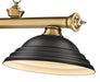 Billiard Z-Lite 2306-3RB-SMB Rubbed Brass Cordon 3 Light Billiard Z-Lite