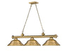Billiard Z-Lite 2306-3RB-SRB Rubbed Brass Cordon 3 Light Billiard Z-Lite