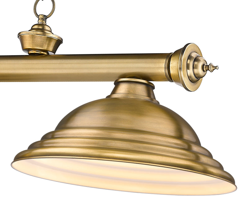 Billiard Z-Lite 2306-3RB-SRB Rubbed Brass Cordon 3 Light Billiard Z-Lite