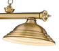 Billiard Z-Lite 2306-3RB-SRB Rubbed Brass Cordon 3 Light Billiard Z-Lite