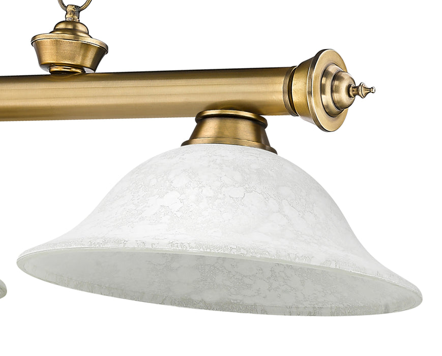 Billiard Z-Lite 2306-3RB-WM16 Rubbed Brass Cordon 3 Light Billiard Z-Lite