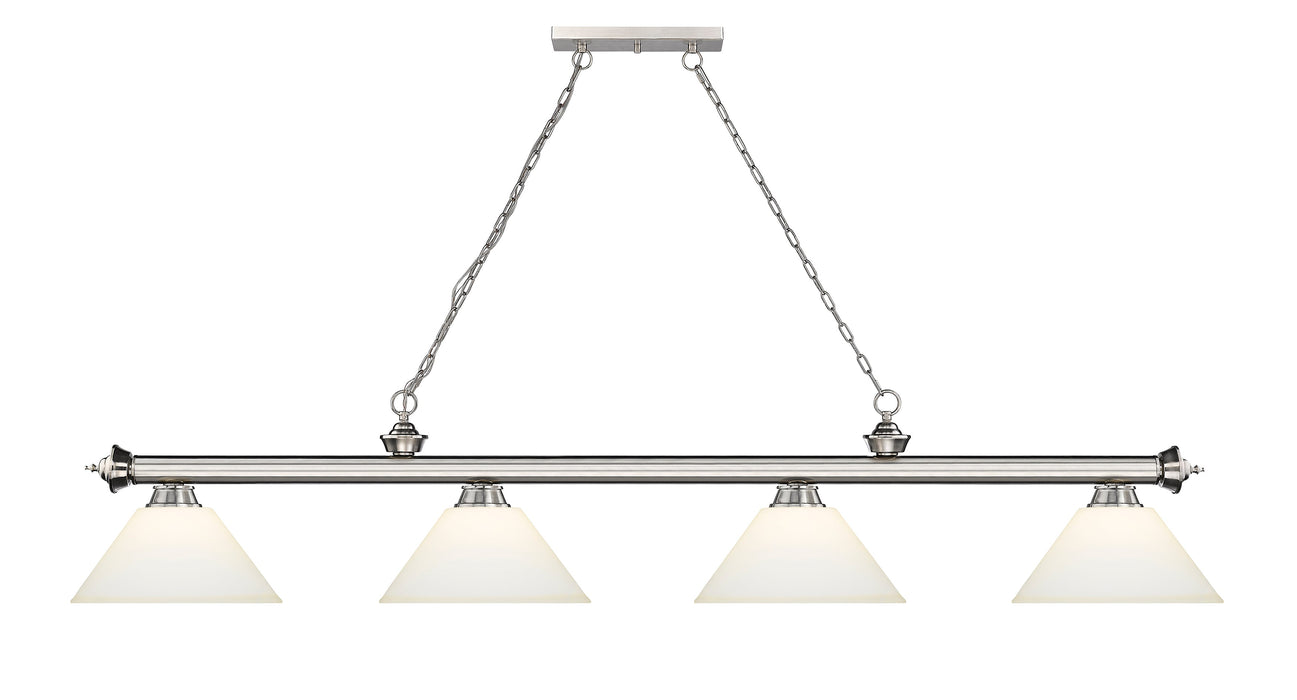 Billiard Z-Lite 2306-4BN-AMO14 Brushed Nickel Cordon 4 Light Billiard Z-Lite