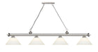 Billiard Z-Lite 2306-4BN-AMO14 Brushed Nickel Cordon 4 Light Billiard Z-Lite