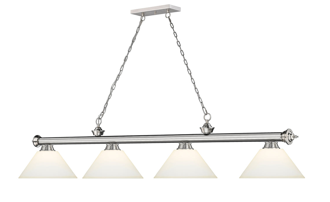 Billiard Z-Lite 2306-4BN-AMO14 Brushed Nickel Cordon 4 Light Billiard Z-Lite