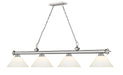 Billiard Z-Lite 2306-4BN-AMO14 Brushed Nickel Cordon 4 Light Billiard Z-Lite