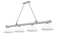 Billiard Z-Lite 2306-4BN-AMO14 Brushed Nickel Cordon 4 Light Billiard Z-Lite