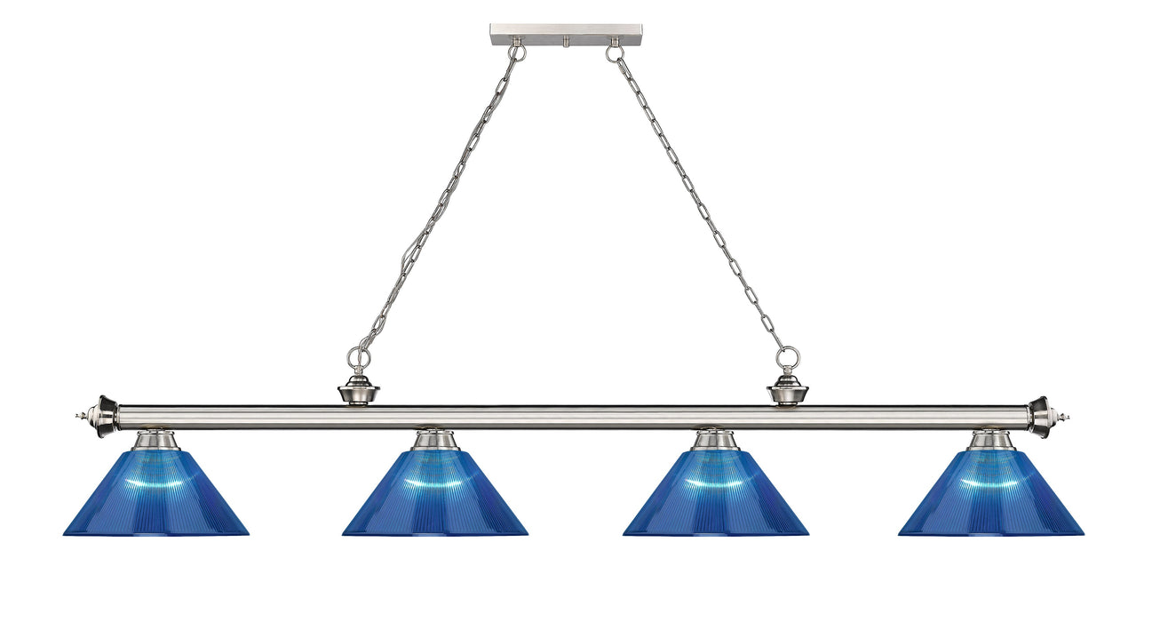 Billiard Z-Lite 2306-4BN-ARDB Brushed Nickel Cordon 4 Light Billiard Z-Lite