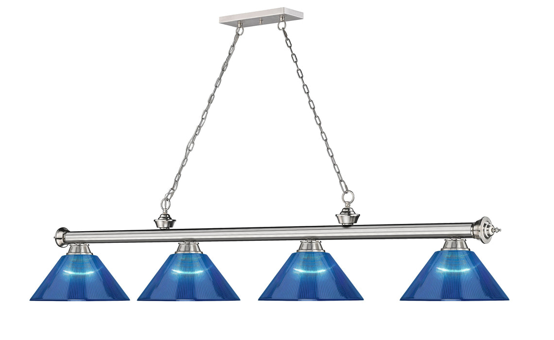 Billiard Z-Lite 2306-4BN-ARDB Brushed Nickel Cordon 4 Light Billiard Z-Lite