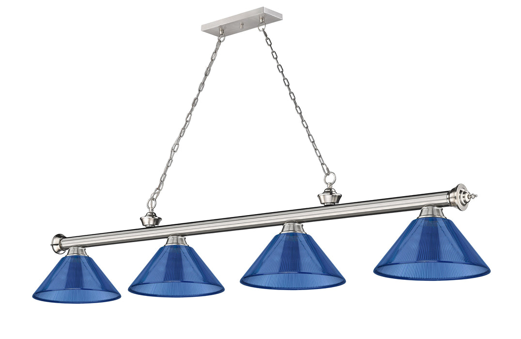 Billiard Z-Lite 2306-4BN-ARDB Brushed Nickel Cordon 4 Light Billiard Z-Lite