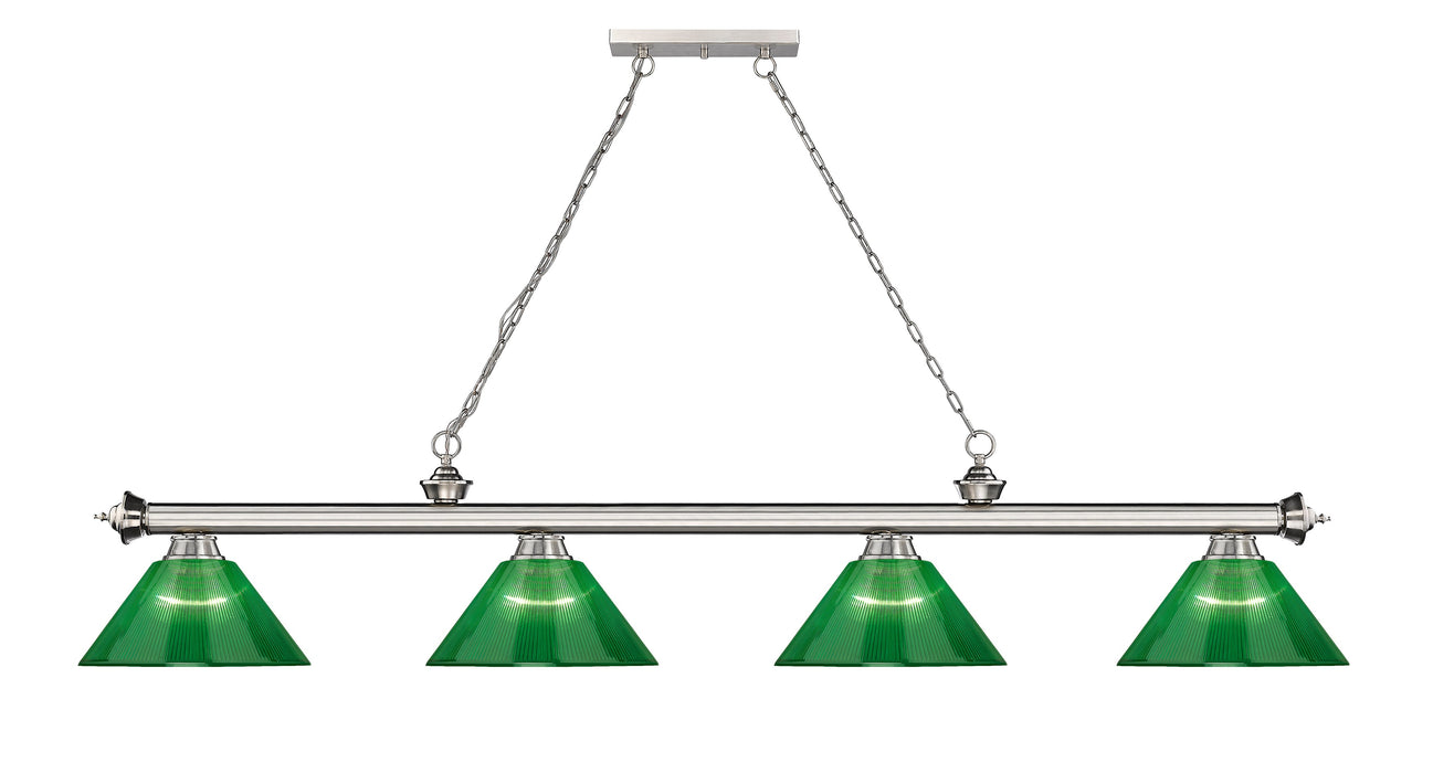 Billiard Z-Lite 2306-4BN-ARG Brushed Nickel Cordon 4 Light Billiard Z-Lite