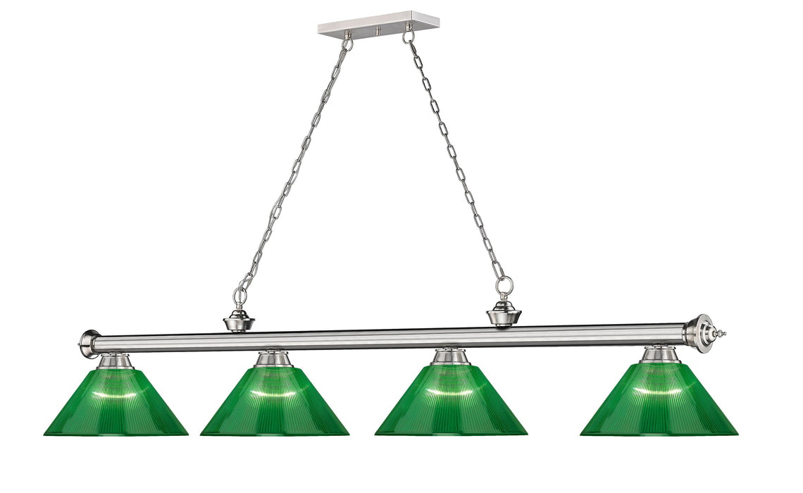 Billiard Z-Lite 2306-4BN-ARG Brushed Nickel Cordon 4 Light Billiard Z-Lite