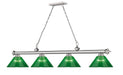 Billiard Z-Lite 2306-4BN-ARG Brushed Nickel Cordon 4 Light Billiard Z-Lite