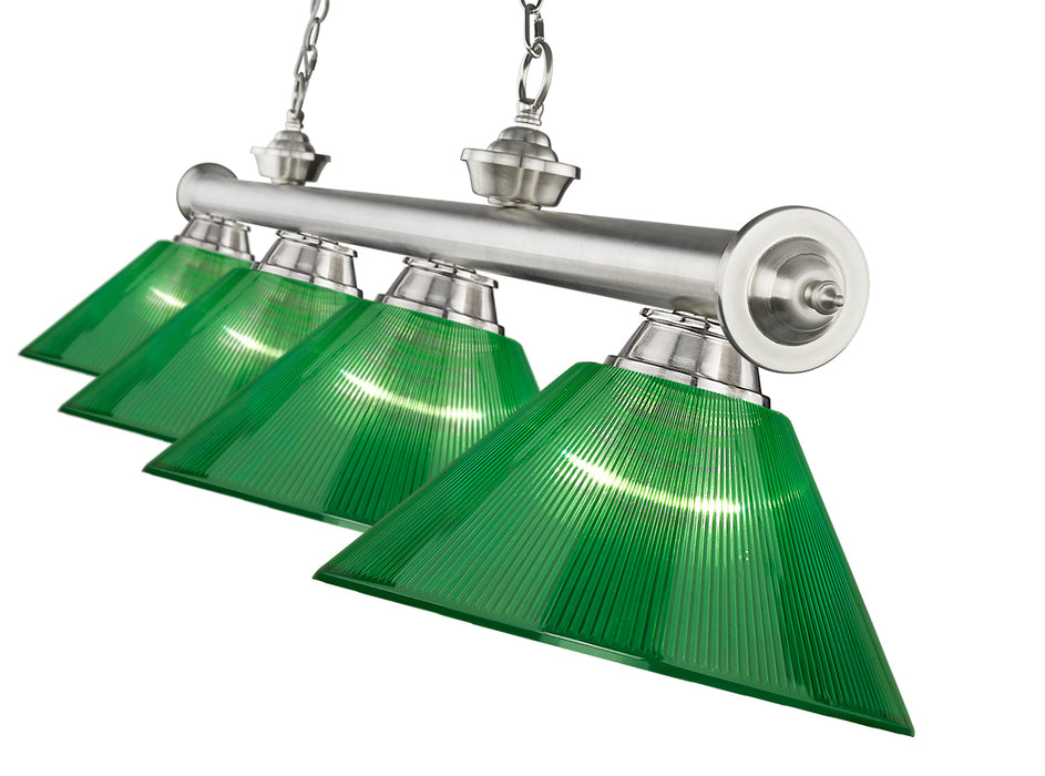 Billiard Z-Lite 2306-4BN-ARG Brushed Nickel Cordon 4 Light Billiard Z-Lite