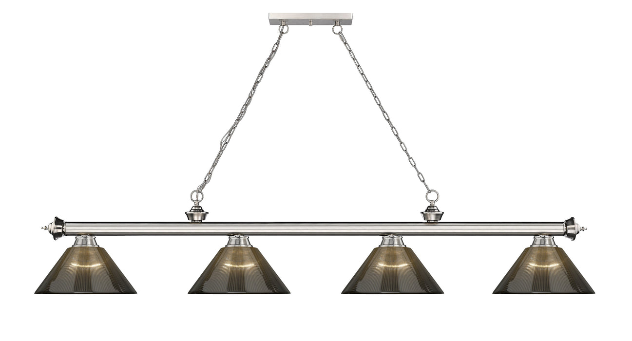 Billiard Z-Lite 2306-4BN-ARS Brushed Nickel Cordon 4 Light Billiard Z-Lite