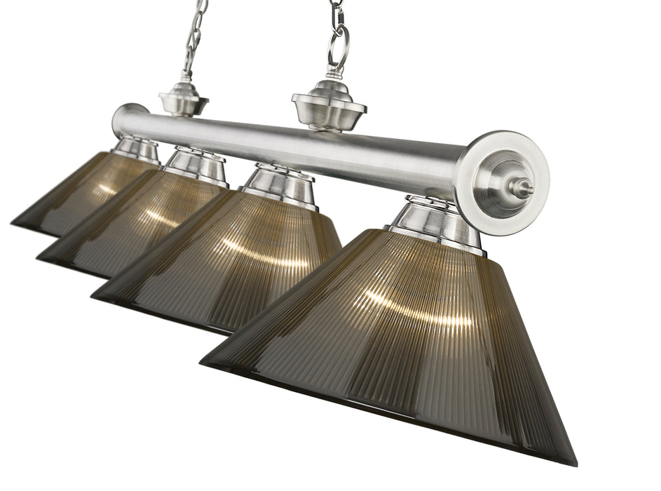 Billiard Z-Lite 2306-4BN-ARS Brushed Nickel Cordon 4 Light Billiard Z-Lite