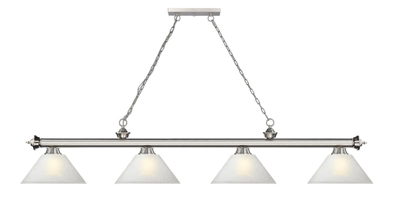 Billiard Z-Lite 2306-4BN-AWL14 Brushed Nickel Cordon 4 Light Billiard Z-Lite