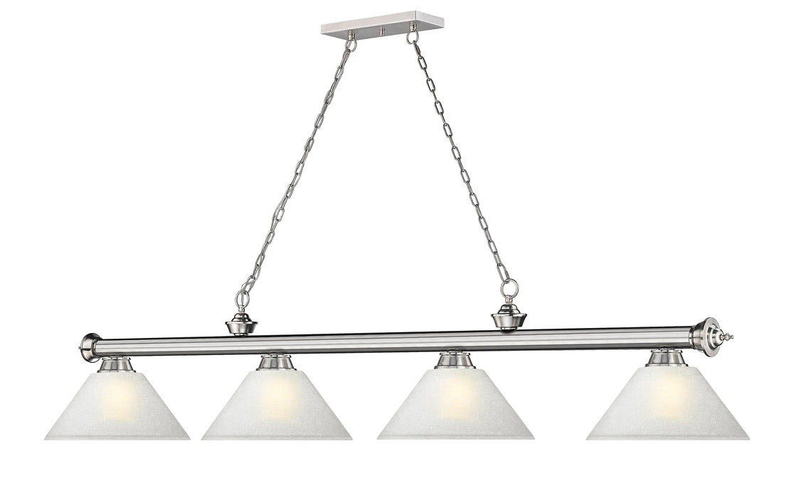 Billiard Z-Lite 2306-4BN-AWL14 Brushed Nickel Cordon 4 Light Billiard Z-Lite