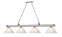 Billiard Z-Lite 2306-4BN-AWL14 Brushed Nickel Cordon 4 Light Billiard Z-Lite