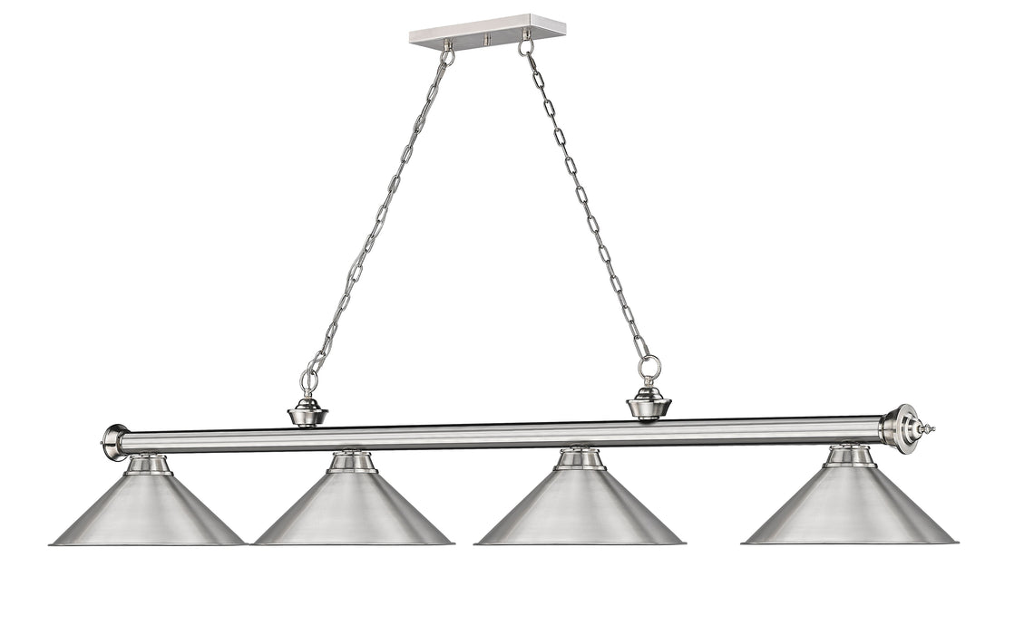 Billiard Z-Lite 2306-4BN-BN15 Brushed Nickel Cordon 4 Light Billiard Z-Lite