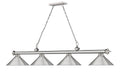 Billiard Z-Lite 2306-4BN-BN15 Brushed Nickel Cordon 4 Light Billiard Z-Lite