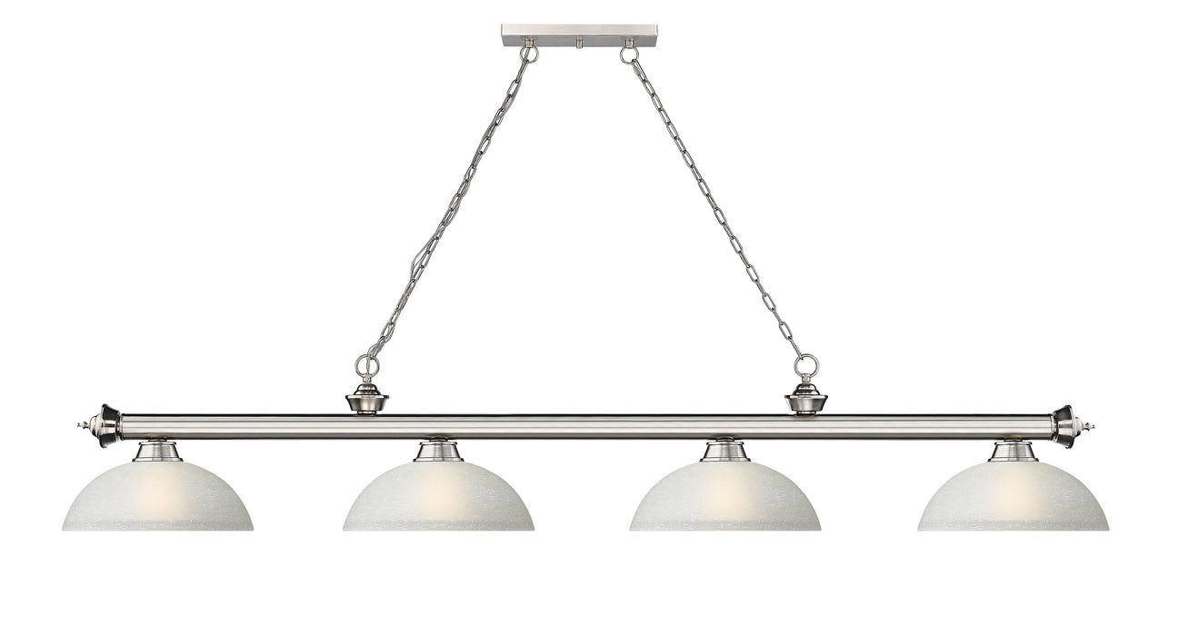 Billiard Z-Lite 2306-4BN-DWL14 Brushed Nickel Cordon 4 Light Billiard Z-Lite