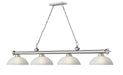 Billiard Z-Lite 2306-4BN-DWL14 Brushed Nickel Cordon 4 Light Billiard Z-Lite