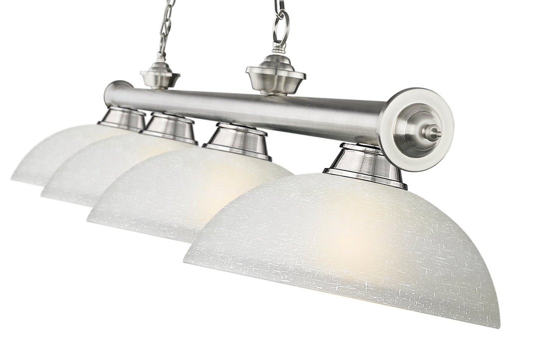 Billiard Z-Lite 2306-4BN-DWL14 Brushed Nickel Cordon 4 Light Billiard Z-Lite
