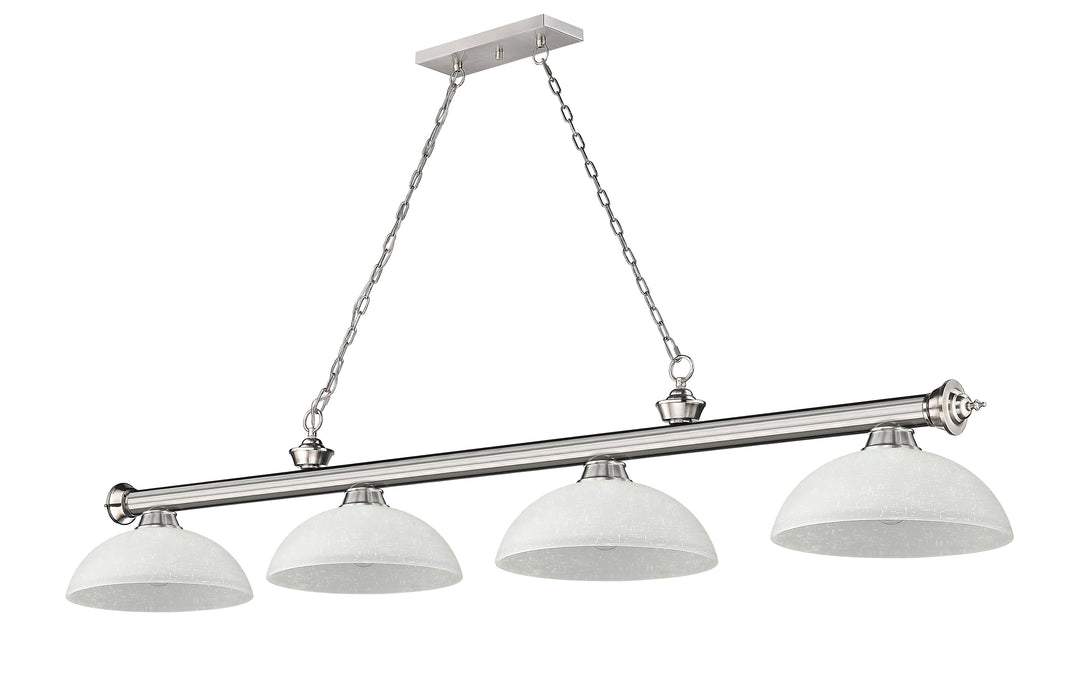 Billiard Z-Lite 2306-4BN-DWL14 Brushed Nickel Cordon 4 Light Billiard Z-Lite