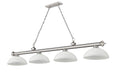 Billiard Z-Lite 2306-4BN-DWL14 Brushed Nickel Cordon 4 Light Billiard Z-Lite