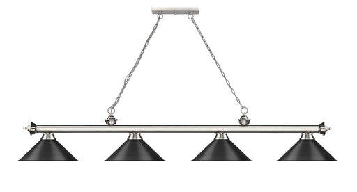 Billiard Z-Lite 2306-4BN-MB15 Brushed Nickel Cordon 4 Light Billiard Z-Lite