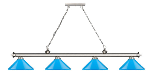 Billiard Z-Lite 2306-4BN-MEB Brushed Nickel Cordon 4 Light Billiard Z-Lite
