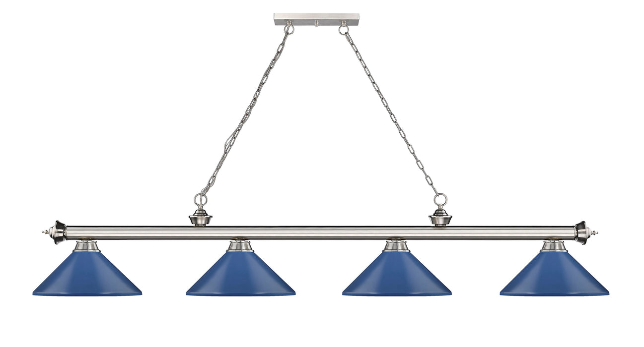 Billiard Z-Lite 2306-4BN-MNB Brushed Nickel Cordon 4 Light Billiard Z-Lite