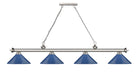Billiard Z-Lite 2306-4BN-MNB Brushed Nickel Cordon 4 Light Billiard Z-Lite