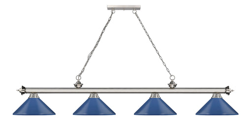 Billiard Z-Lite 2306-4BN-MNB Brushed Nickel Cordon 4 Light Billiard Z-Lite