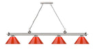 Billiard Z-Lite 2306-4BN-PRD Brushed Nickel Cordon 4 Light Billiard Z-Lite