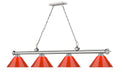 Billiard Z-Lite 2306-4BN-PRD Brushed Nickel Cordon 4 Light Billiard Z-Lite