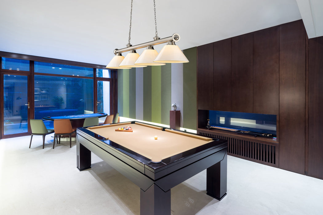 Billiard Z-Lite 2306-4BN-PWH Brushed Nickel Cordon 4 Light Billiard Z-Lite