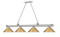 Billiard Z-Lite 2306-4BN-RB15 Brushed Nickel Cordon 4 Light Billiard Z-Lite